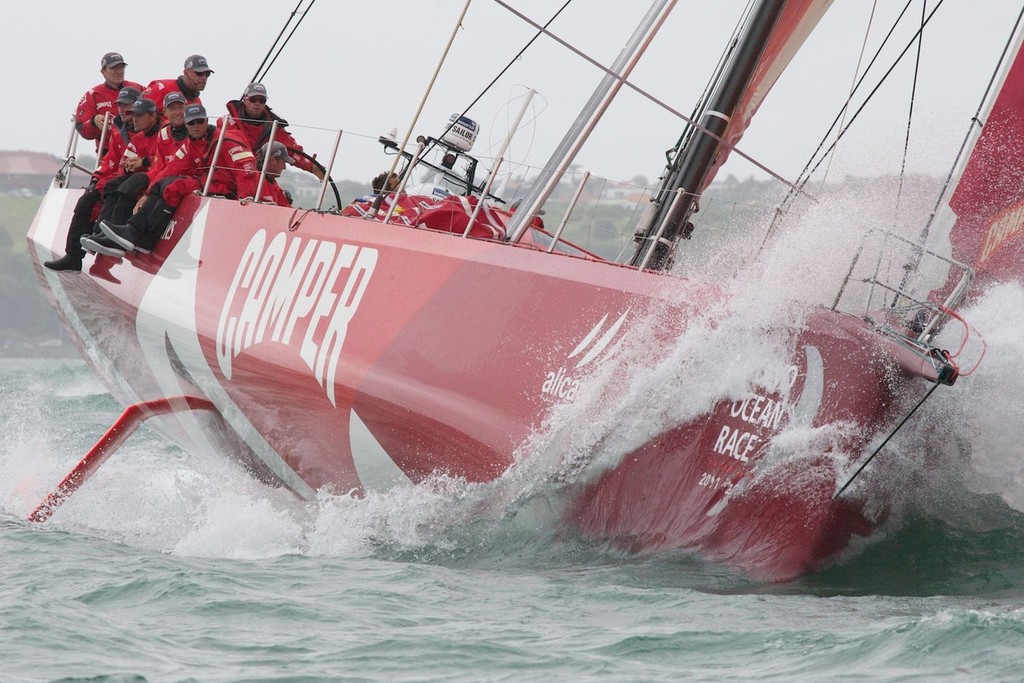 Camper during the Volvo Ocean Race Auckland Departure  © Scott Taylor http://www.scottiet.com